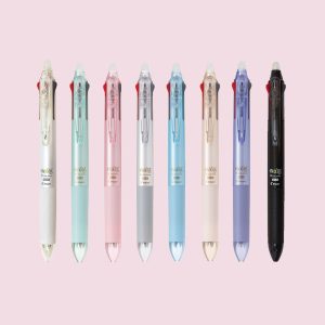 Japanese Pilot FriXion Erasable Tricolor Pen - Pearl White