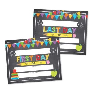 Back To School Signs | Set of 10 | School Supplies - Floral
